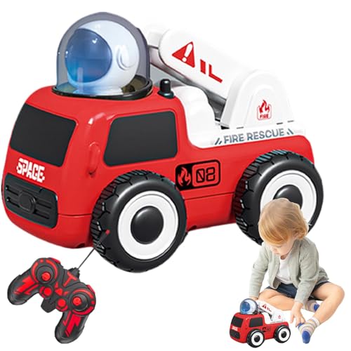 Bexdug RC-Raumauto, ferngesteuertes Auto | RC-Kran-Baufahrzeug | Ferngesteuertes Autospielzeug, Feuerwehrfahrzeug, Astronautenspielzeug für Kinder, im Alter von 3–5 Jahren von Bexdug