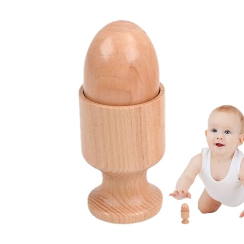 Bexdug Rassel - Naturbuchenholz Babyspielzeug Griffspielzeug für kleine Hände | Säuglings-Kleinkind-Entwicklungsspielzeug für 0-3 Kleinkinder Kinder Natürliches Greifen mit den Fingern von Bexdug