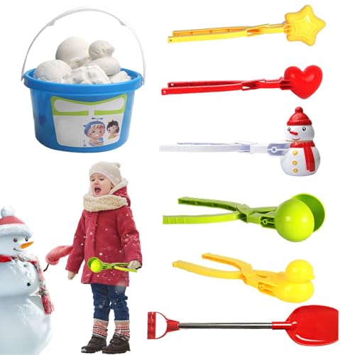 Bexdug Schneespielzeug für Kinder,Schneeformen | Niedliche Schneeballmacher | Schneeball-Clip-Set, Sandformwerkzeuge, Schneeform für den Außenbereich, Sandspielzeug für Kinder für Outdoor-Aktivitäten von Bexdug