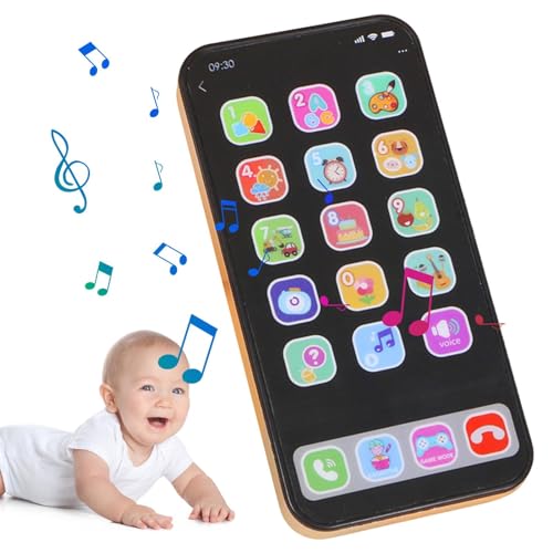 Bexdug Spielen Sie Telefon für Kinder - Spielen, um Smartphone mit Licht und Musik zu Lernen,8 Modi, leuchtendes Spielzeug, lehrreich für Kinder, Mädchen von Bexdug