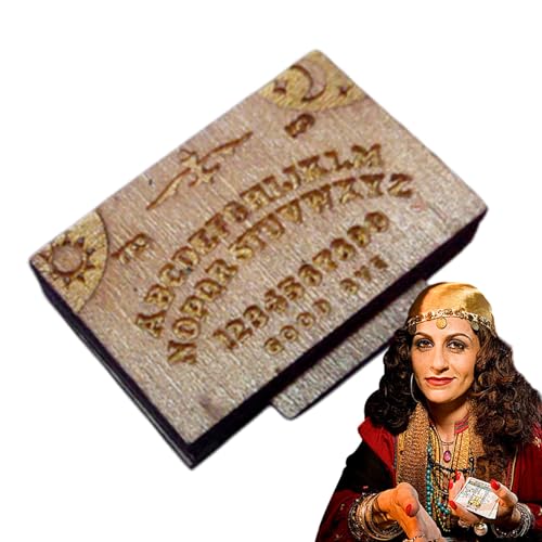 Bexdug Spirituosenbrett, Miniatur-Sprechbrett aus Holz mit Planchette, Landschaftsdekorationen mit Schublade für Zuhause, Schlafzimmer, Halloween, Urlaub, Party, Familientreffen Bexdug Spirituosenbrett, Miniatur-Sprechbrett aus Holz mit Planchette, Landschaftsdekorationen mit Schublade für Zuhause, Schlafzimmer, Halloween, Urlaub, Party, Familientreffen von Bexdug