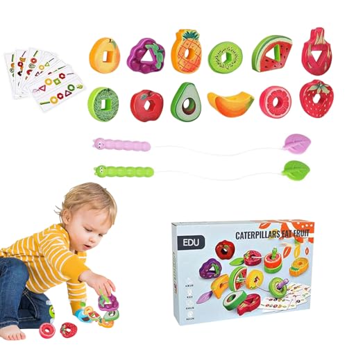 Bexdug Toddler Fädelspiel, Sensorisches Lernspielzeug, STEM Obst Gemüse Fädelspiel für Vorschule Kleinkinder Lernspielzeug für Zuhause Kindergarten Reisen Auto Kinder Bexdug Toddler Fädelspiel, Sensorisches Lernspielzeug, STEM Obst Gemüse Fädelspiel für Vorschule Kleinkinder Lernspielzeug für Zuhause Kindergarten Reisen Auto Kinder von Bexdug