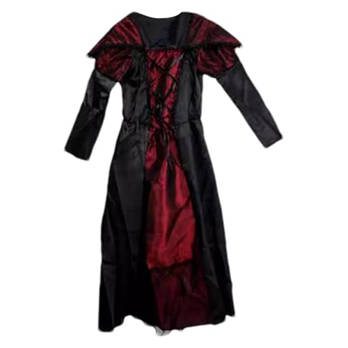 Bexdug Vampir-Kostüm für Kleinkinder, Vampir-Kostüm für Mädchen,Ausgefallene königliche Vampir-Kleidung | Mädchen-Halloween-Kostüm, mittelalterliches Königin-Kleid-Set für Halloween von Bexdug