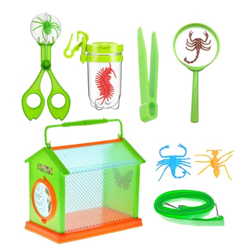 Bexdug Wurmfang-Set,Wurmfang-Set | Wurmsammelset,Beobachtungsbox-Viewer, Critter-Lupen-Erkundungsset für Kinder, Natur-Erkundungsset von Bexdug