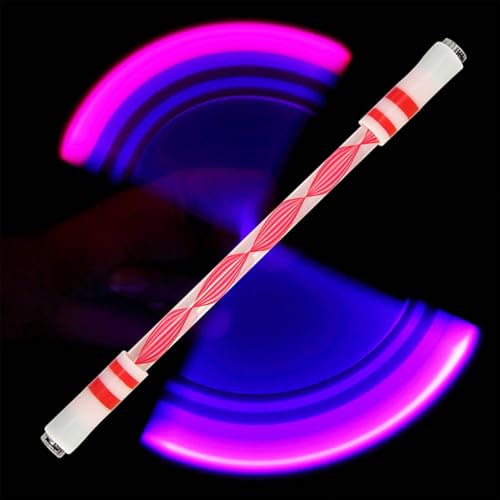 Bexdug Zappelstifte für Erwachsene, rotierender Stift | LED-Licht Blinkender Zappelstift,Fingertip Gyro, bruchfester Acryl-Rollstift für Erwachsene, Kinder, Studenten, Kinder von Bexdug