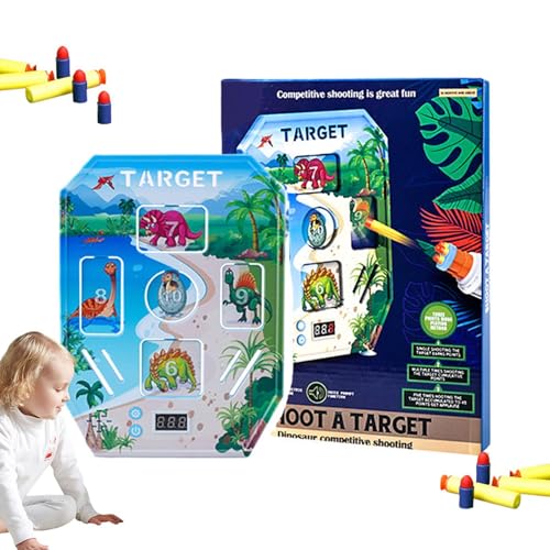 Bexdug Zielübungsspielzeug für Kinder,Zielspiel für Kinder,Elektrisches Scoring-Auto-Reset-Digital-Dart-Spielzeug - 3 Modi Weichschaum-Zielwertung mit Ton für Weihnachtsgeburtstag von Bexdug