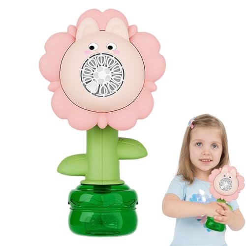 Bubble Machine für Kinder, Blumenblasengebläse,Wiederaufladbare elektrische Bobble Blower Toy - Automatischer Blasenhersteller mit farbenfrohen Beleuchtung zum Geburtstag, Ostern und Dusche von Bexdug