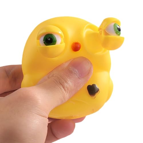 Chick drückte Augenspielzeug aus, Squeezy -Tierspielzeug mit Pop -Out -Augen, Eye Poping Cartoon Fidget Toy, Lustige Zappelgeräte Stress Relief Soft Stretch Ball für Party Gefälligkeiten von Bexdug