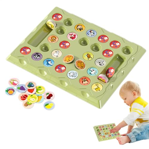 Kinderspielspiel, Matching Chess Game,Zwei-Spieler-Lernen Flipping Match Brettspiel - Lustige Eltern-Kinder-Interaktives Spielzeug für Kinder, Freunde, Familie von Bexdug