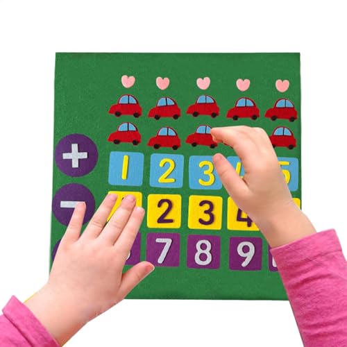 Math Felt Board, Addition und Subtraktionsspielzeug | Digitales Puzzlespiel - Zahlen-Lernzählspielzeug, Pädagogik-Brettspiel für Kinder im Alter von 3 bis 6 Jahren von Bexdug