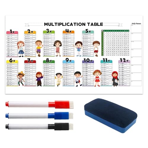 Multiplikation White Board, Multiplikationsmanipulationen - Multiplikationsmathematikboards mit trockener Löschung mit Stift | Interaktive Mathematikartikel für Kinder Studenten Teenager Multiplikation White Board, Multiplikationsmanipulationen - Multiplikationsmathematikboards mit trockener Löschung mit Stift | Interaktive Mathematikartikel für Kinder Studenten Teenager von Bexdug