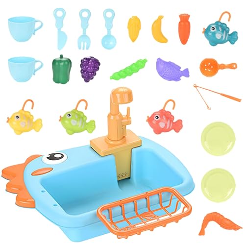 Proped Toy Waschbecken, Kinder sinken mit fließendem Wasser - Waschbecken Spielen Spielzeugverkehrsgeschirrzubehör - Probieren Sie Playset Accessoires, lustige Spielküche für Thanksgiving, von Bexdug