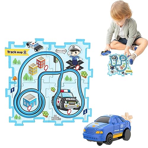 Puzzle-Track-Spielset - Interaktive Lernautobahn | -Kinderspielzeug für Weihnachten, Geburtstag, Geschenk für Jungen und Mädchen, für Vorschulkinder, Jungen und Mädchen ab 18 Monaten Bexdug von Bexdug