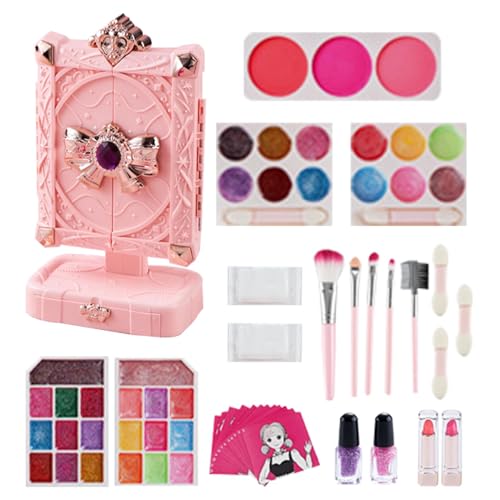 Rollenspiel-Make-up-Spielzeug, Make-up-Set für Mädchen - Kleines Mädchen Prinzessin Cosplay Make-up-Set - Mehrzweck-Spielhausspielzeug für Neujahr, Kindertag, Weihnachten, Geburtstag von Bexdug