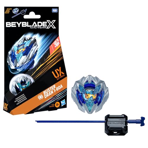 Beyblade X Buster Dran 1-60A UX Starter Pack Set mit Angriffstyp Top und Launcher; Authentische Takara Tomy Battle Tops Spiele/Spielzeug für Jungen und Mädchen ab 8 Jahren von Beyblade