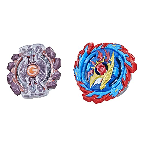 Beyblade Burst Surge Speedstorm Mirage Helios H6 und Gaianon G6 Kreisel Doppelpack – 2 Battle Kreisel, Spielzeug für Kinder ab 8 Jahren von Beyblade