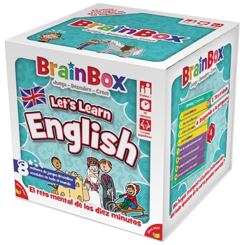 Brain Box G123452 - Green Board Games BrainBox Lets Learn Englisch, Brettspiel auf Spanisch, 1 oder mehr Spieler von Bezzerwizzer