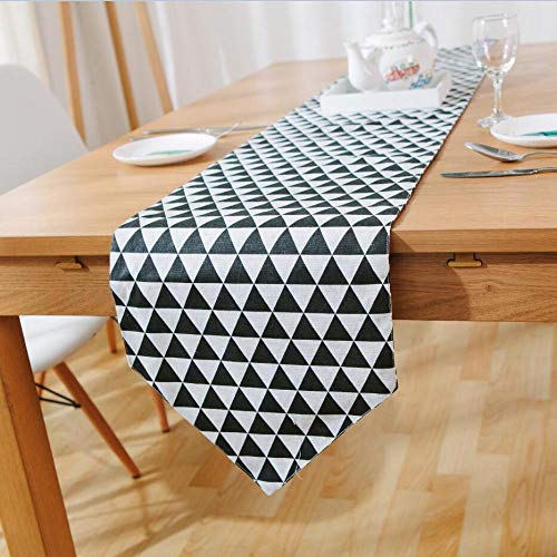 Tischdecke, Tischdecke, Tartan-Tischläufer, Tischläufer schwarz, weißer Tischläufer for Hochzeiten, Festivals, Abendessen, Partys, den täglichen Gebrauch(30 * 100) von BgnEhRfL