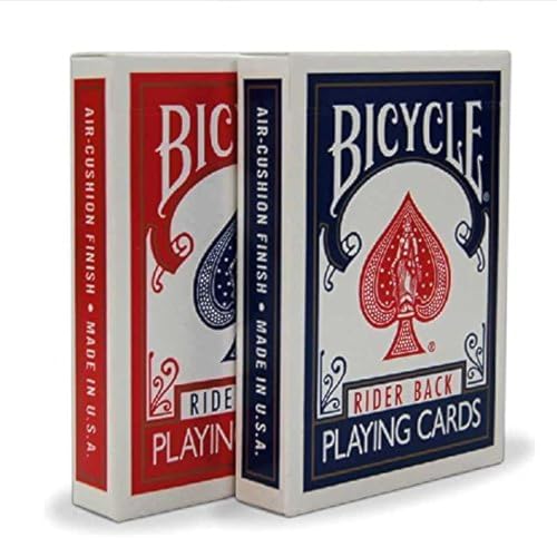 2 Decks Bicycle Rider Back 808 Standard-Poker-Spielkarten, rot und blau von Bicycle