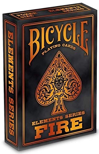 Bicycle 10016974 023174 Elements Series: Fire Kartenspiel, Small, Red von Bicycle