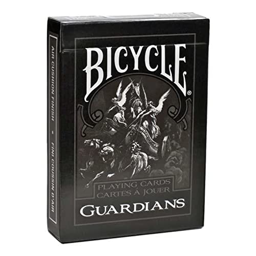 Bicycle Creatives Spielkarten – Bicycle Guardians/ Hochwertiges Design Kartenspiel/ Zauberkarten/ Kartendeck mit Schutzengel Thematik/ Magie & Kartentricks/ Geschenkidee, Schwarz, poker von Bicycle