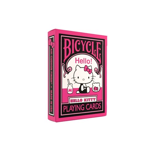 Bicycle Hello Kitty Spielkarten, Schwarz & Pink, 1 Deck von Bicycle