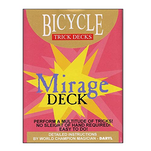 Bicycle Mirage Spielkarten Trick Deck (RED) Edition Box von Penguin Magic von Bicycle