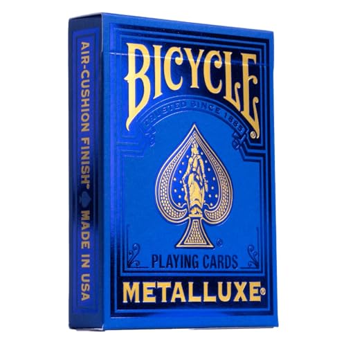 Bicycle Metalluxe Blue Playing Cards - Premium Metal Foil Finish - Poker Size von Bicycle