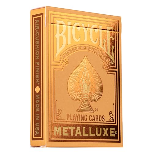 Bicycle Metalluxe Orange Playing Cards - Premium Metal Foil Finish - Poker Size von Bicycle