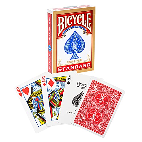 US Playing Card Co. 1033762 , Bicycle Standard Kartenspielen, Farblich sortiert (Rot/blau) von Bicycle