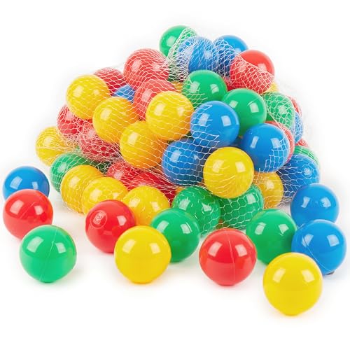 Bieco Bälle für Bällebad | 100 Stück, Größe ca. 6 cm | Bunte Bälle | Kinder Bällebad Bälle Plastic Balls Geeignetes Bällebad für Babys Bällebad Kinder von Bieco