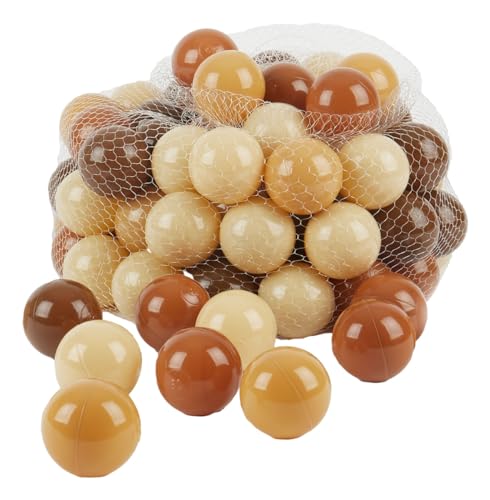 Bieco Bälle für Bällebad Chocolate Bliss | 100 Stück | Bunte Bälle | Bällebad Kinder | Bällebad Baby | Bällebad | Bällebad Bälle | Baby Ball | Ball Kinder | Spiele für draussen von Bieco