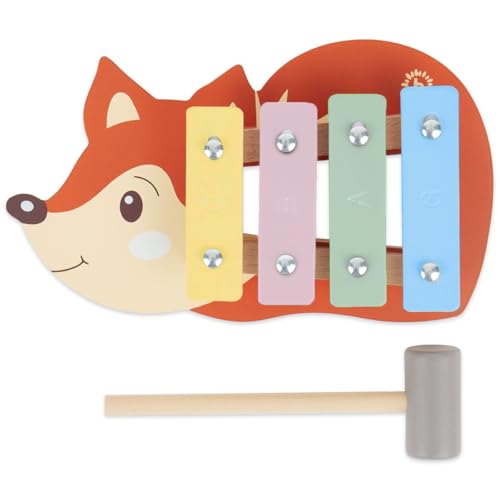 Bieco Mini Fuchs Kinder Xylophon - Baby Spielzeug Glockenspiel für Kinder ab 1 Jahr - Waldtiere Xylophon Holz - Glockenspiel Holz Bieco Mini Fuchs Kinder Xylophon - Baby Spielzeug Glockenspiel für Kinder ab 1 Jahr - Waldtiere Xylophon Holz - Glockenspiel Holz von Bieco