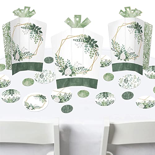 Big Dot of Happiness Boho Botanical – Greenery Party Dekor und Konfetti – Tolles Tafelaufsatz-Set – 30 Stück von Big Dot of Happiness