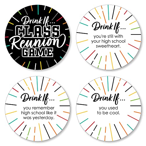 Big Dot of Happiness Drink If Game – Still Got Class – High School Reunion Partyspiel – 24 Stück von Big Dot of Happiness