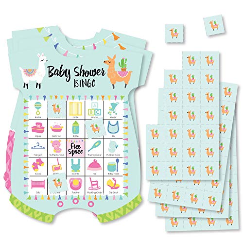 Whole Llama Fun Bingo-Karten und Marker, für Babypartys, 18 Stück von Big Dot of Happiness