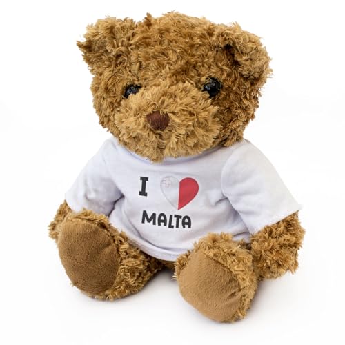 Big Red Egg Teddybär "I Love Malta", niedlich, weich, kuschelig, bezaubernd, Geschenk von Big Red Egg