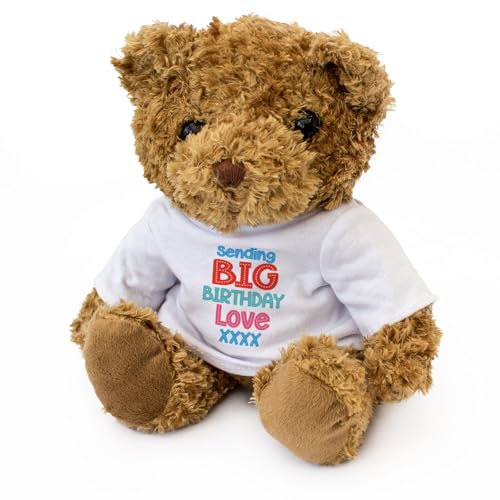 Sending Big Birthday Love XXXX – Teddybär – niedlich, weich, kuschelig, liebenswert – Geschenk von Big Red Egg