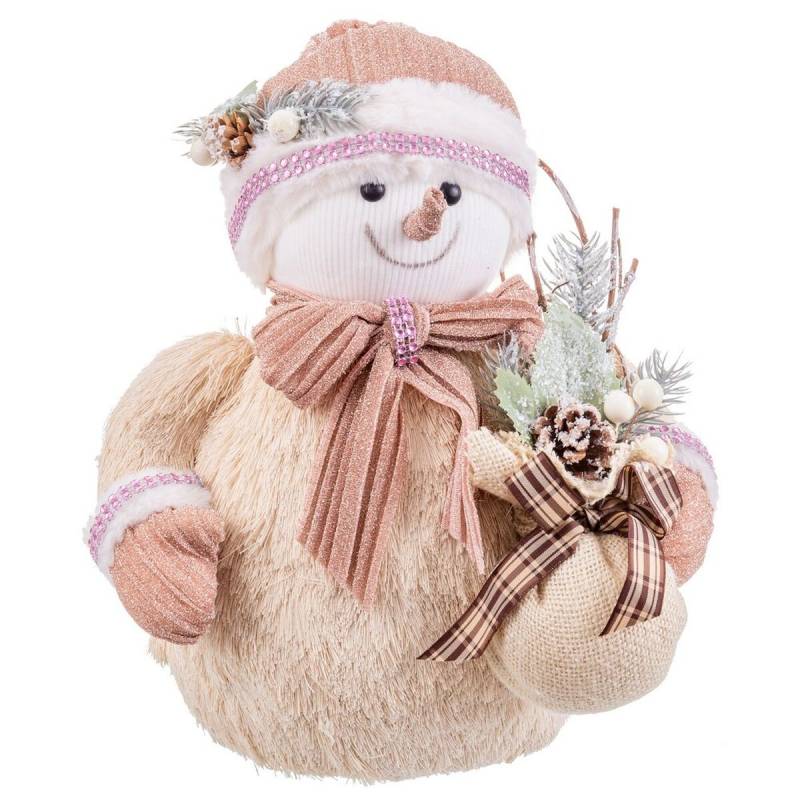 Christmas bauble Multicolour Plastic Polyfoam Fabric Snow Doll 25 x 20 x 32 cm von BigBuy Christmas