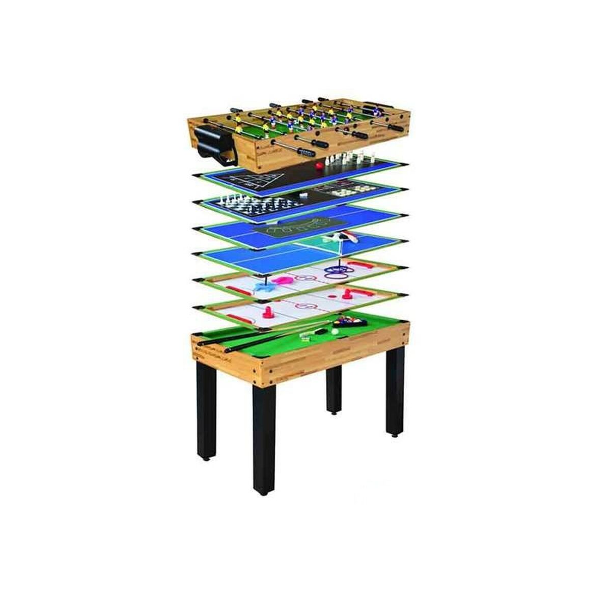 Multispiel-Tisch 12-in-1 124 x 61 x 81 cm von BigBuy Fun