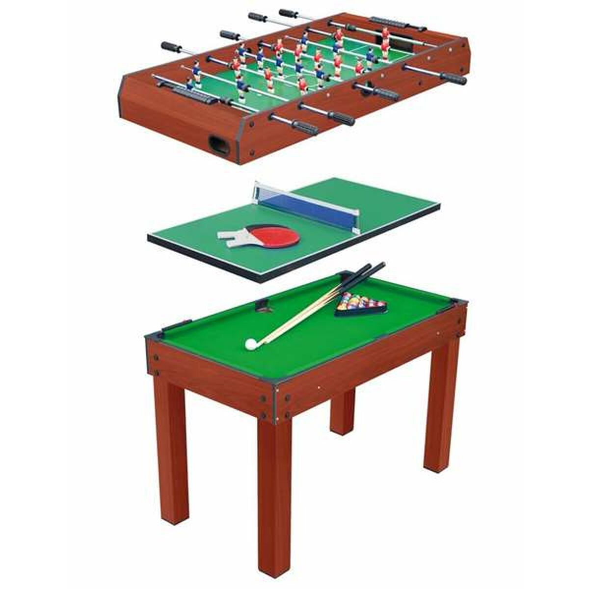 Multispiel-Tisch 120 x 80 x 61 cm 3 in 1 von BigBuy Fun