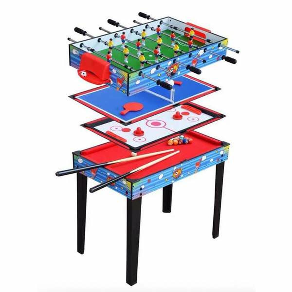 Multispiel-Tisch 94 x 50,5 x 73,5 cm 4 in 1 von BigBuy Fun