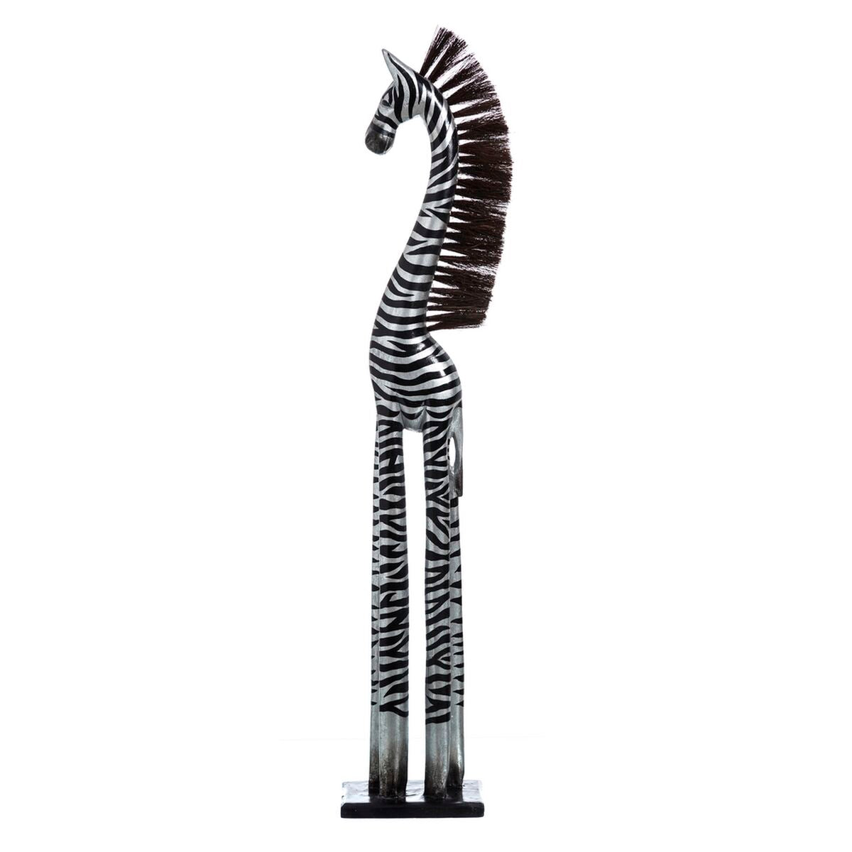 Deko-Figur Schwarz Silberfarben Holz 19 X 12 X 100 CM von BigBuy Home