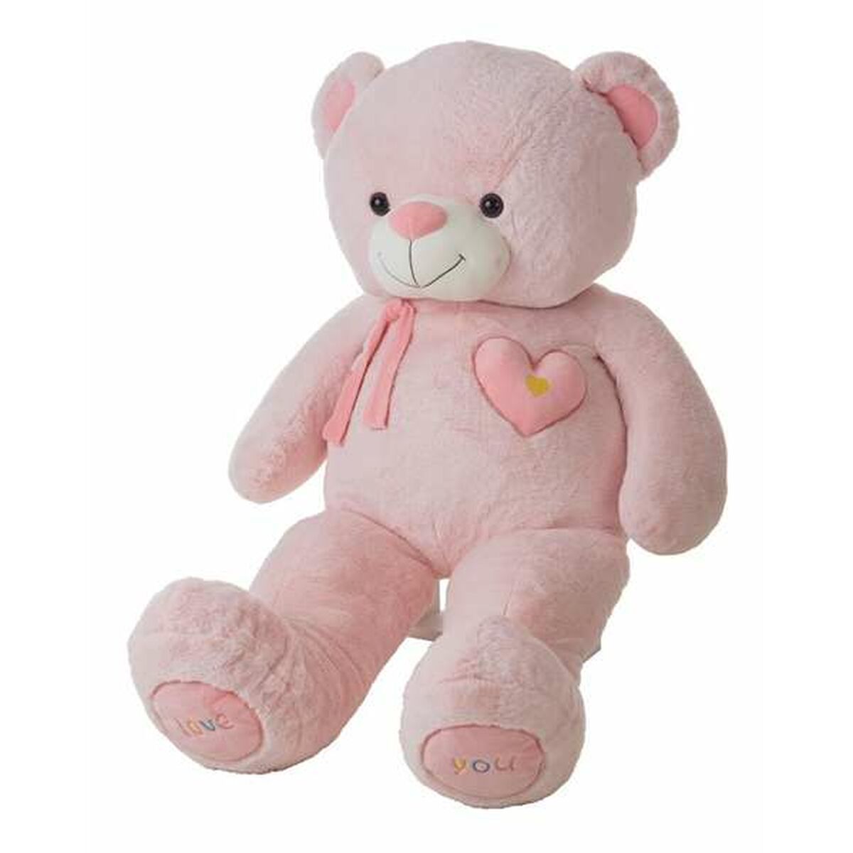 Flauschiger Spielzeug Valentin Pink Bear 100 cm von BigBuy Kids