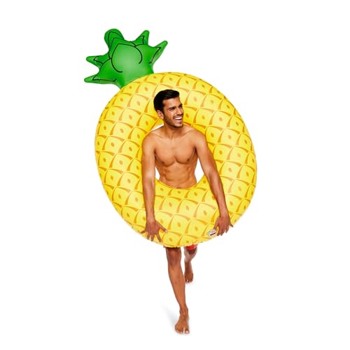 BigMouth Inc. – aufblasbarer Schwimmreifen im Ananas-Design, sehr groß| für Schwimmbäder und Strand von BigMouth