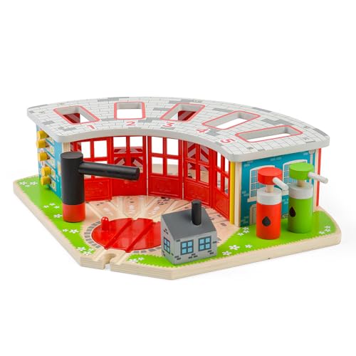 Bigjigs Rail 5er Ringlokschuppen von Bigjigs Rail