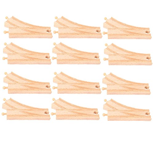 Bigjigs Rail Gebogene Weichen männlich/männlich/weiblich (Pack von 12) von Bigjigs Rail