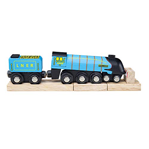 Bigjigs Rail Heritage-Kollektion Lokomotive Mallard Blau von Bigjigs Rail