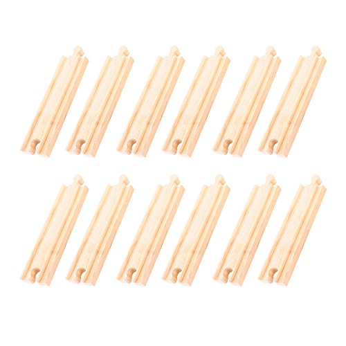 Bigjigs Rail Holzschienen Gerade 14cm (Pack von 12) von Bigjigs Rail