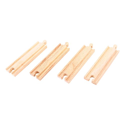 Bigjigs Rail Holzschienen Gerade 14cm (Pack von 4) von Bigjigs Rail